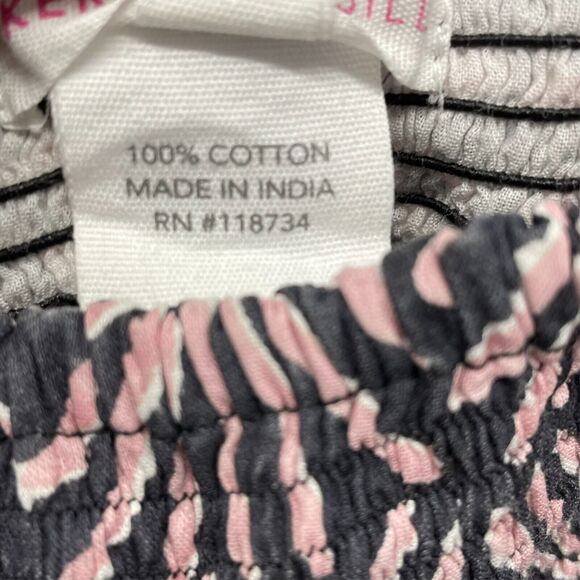 Kerry Cassill Hand Block Printed Tatum Top Peasant Blue Pink Daisy Floral S - Picture 7 of 7